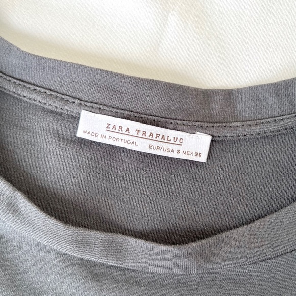 ZARA | Blue Bubble Sleeve Top - Picture 12 of 16